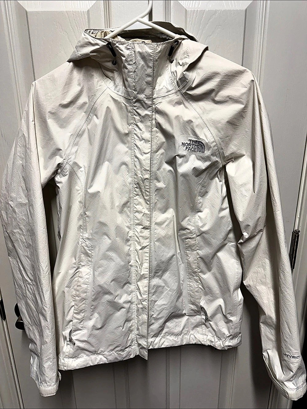 The North Face HyVent 2.5L Rain Jacket Women's White Size Small